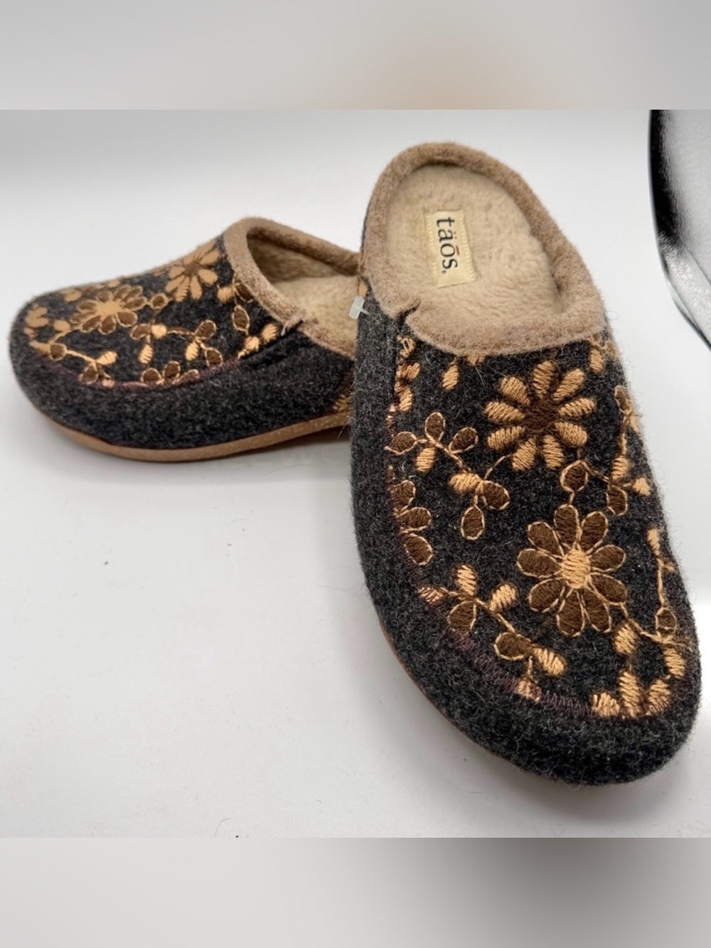 Taos Woolderness 2 Women's Open Back Clogs Navy Wool Size 42(US 11-11.5) - Picture 2 of 7